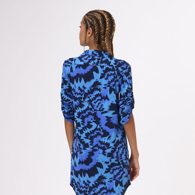 Women's Ocean Long Sleeve Beach Cover-Up Shirt Dress UPF 50+ – UV.LINE
